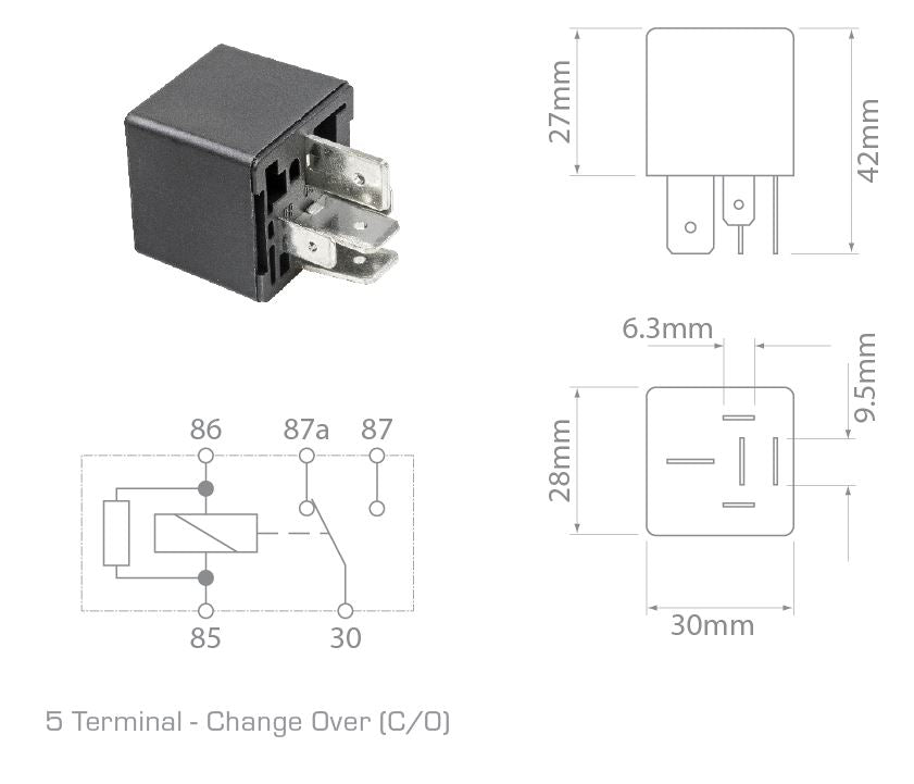High Current Mini Relay 24V 60/50A C/O