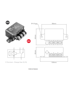 High Current Relay 24V 130A C/0