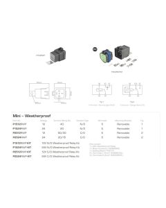 Mini Relay Weatherproof 12V 50/30