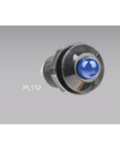 Pilot Light Dome 12-24V 17mm Continuous Blue