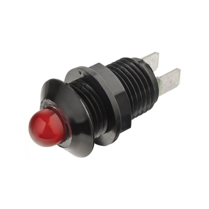 Pilot Light Dome 12-24V 17mm Continuous Red