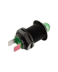 Pilot Light Dome 12-24V 17mm Flashing Green