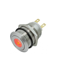 Pilot Light Metal 12-24V 12mm Amber Centre