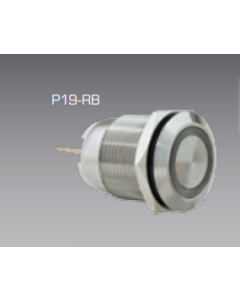 Pilot Light Metal 12-24V 19mm Blue Ring