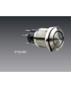 Pilot Light Metal 12-24V 19mm Red Ring