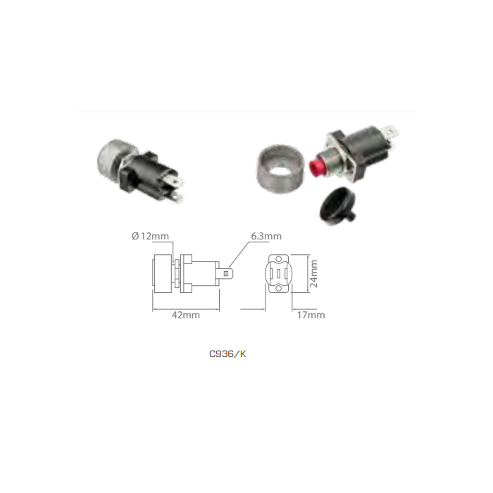 Push Button Switch 10A Off Mom.On 1