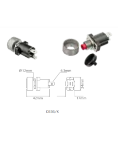 Push Button Switch 10A Off Mom.On 2