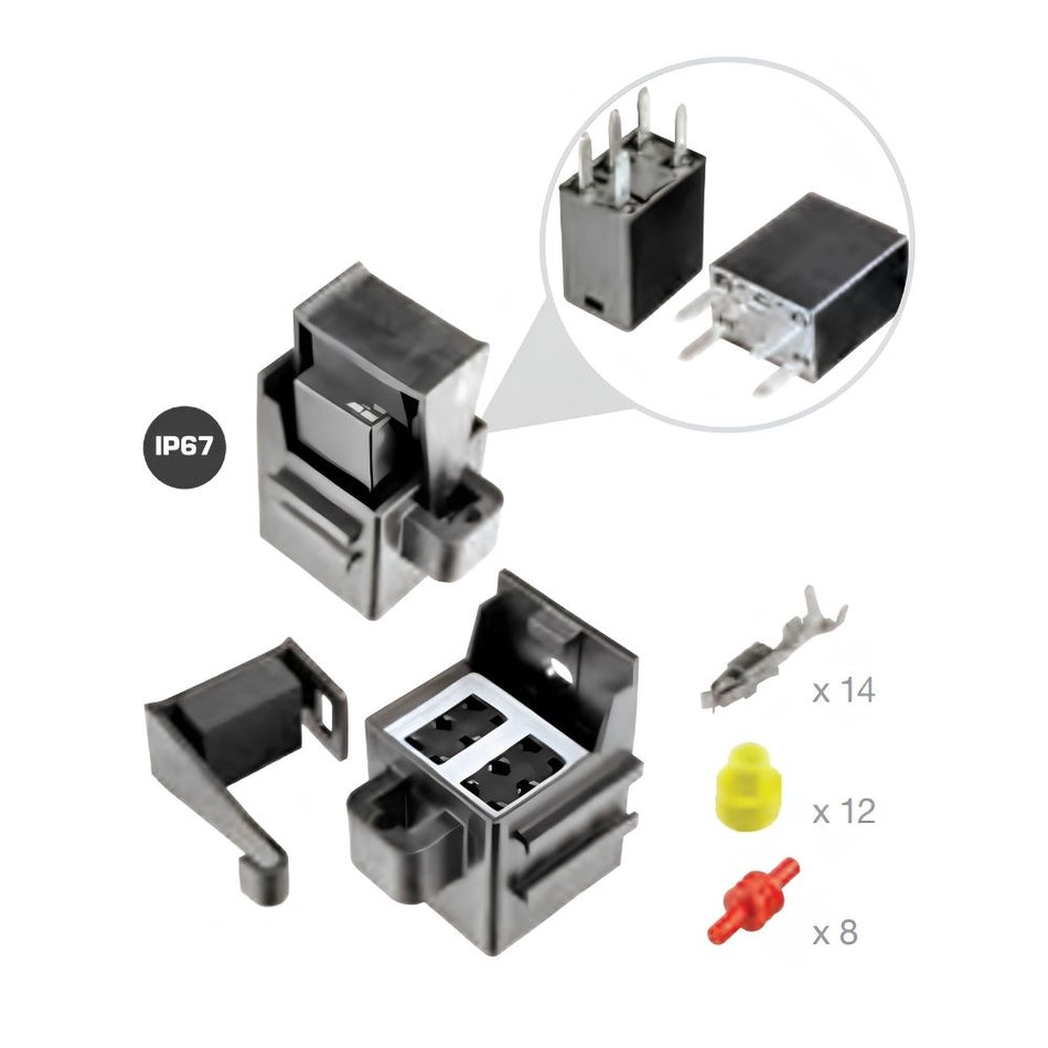 RELAY/FUSE MICRO TWIN HOLDER 2.8mm SEALE