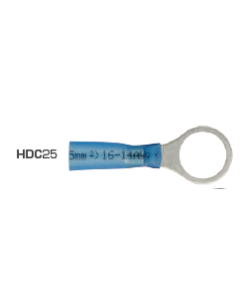 Ring Terminals 10mm Heat Shrink Blue