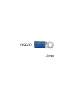 Ring Terminals 3mm Blue