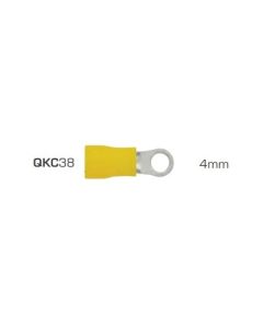 Ring Terminals 4mm Yellow