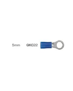 Ring Terminals 5mm Blue