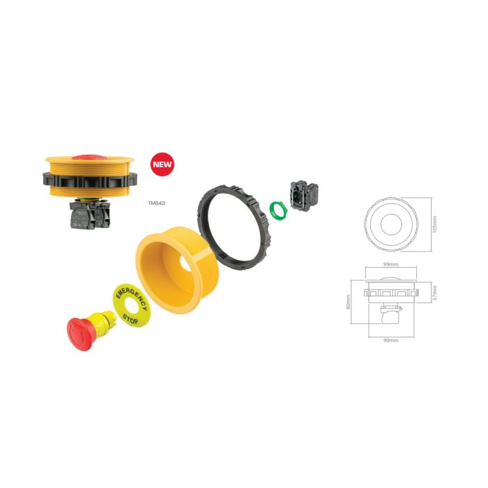 SWITCH KIT REC. EMERGENCY STOP N/O & N/C
