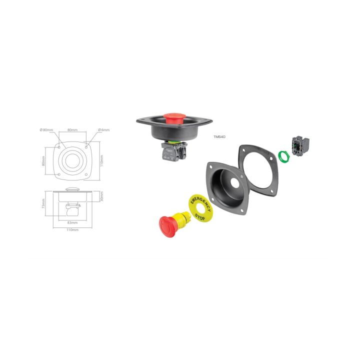 SWITCH KIT RECESSED PANEL 2 X N/O