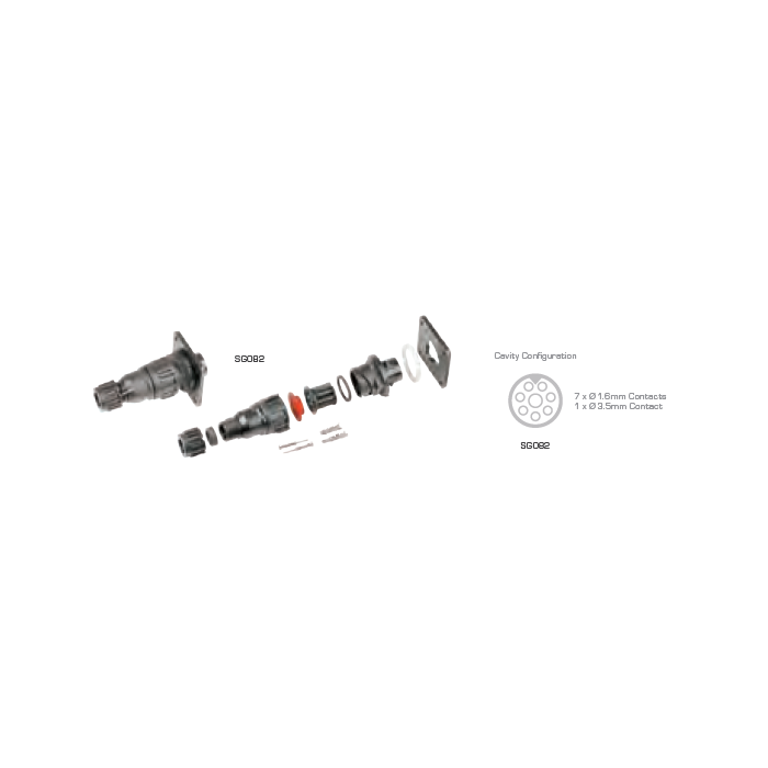 Schlemmer Bulkhead Connector Kit 7 x01.6mm And 1 x 03.5 8 Pin
