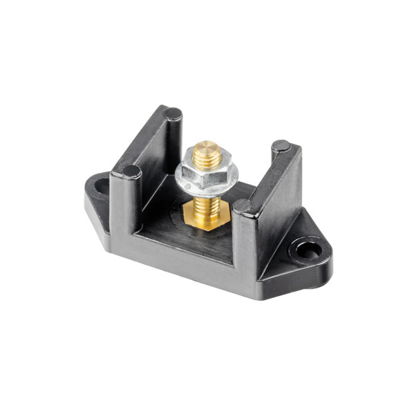 Single Stud Plated Brass 100A 19mm Black