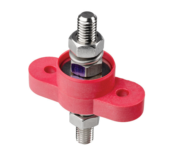 Single Stud Through Stainless Red 8-1.25mm