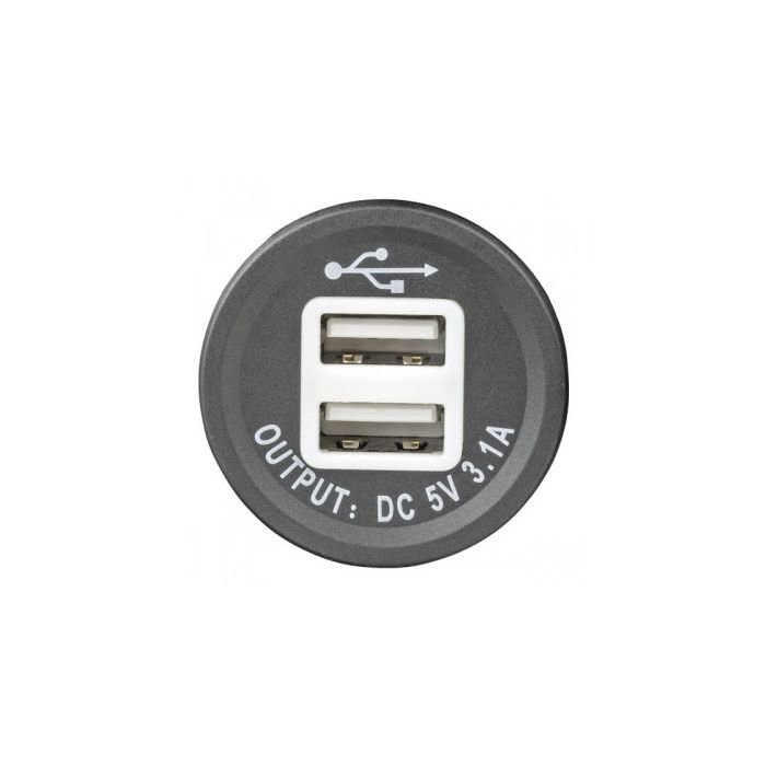 Socket 5V Twin USB With Volt Meter 12-24v