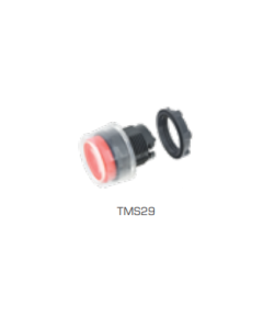 Standard E Stop Components Booted Button Red