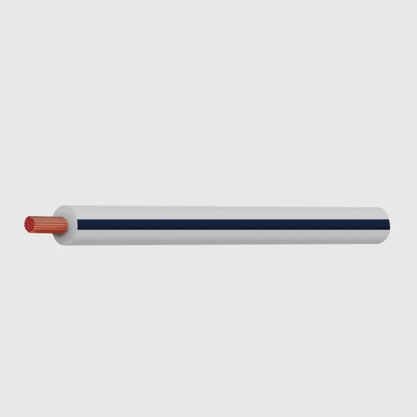 Thin Wall Cable White Black Trace 2.0mm²