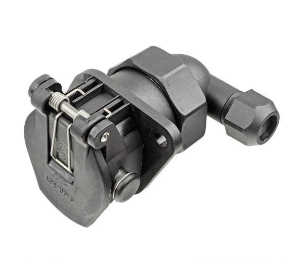 Trailer Plug ABS/EBS 12V Receptacle 7 Pin 2 x 6mm² & 5 x 1.5mm² 90° Bayonet