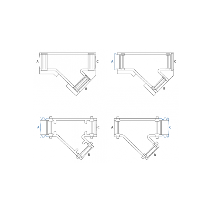 Y Piece Hinged Conduit Fitting 8-6-8 10 Pack