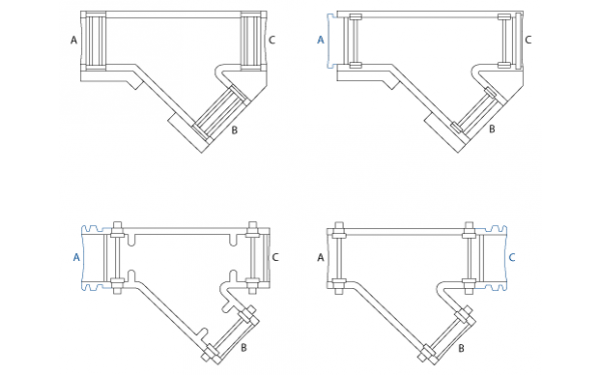 Y Piece Hinged Conduit Fitting 8-8-8 10 Pack